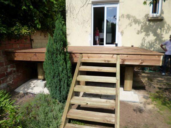 Terrasse en bois sur pilotis Paris